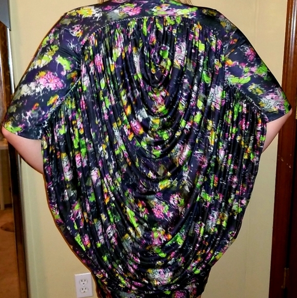 Jean Paul Gaultier RUNWAY floral draped pencil dress designer ♥️ 10/13 HOST PICK - Picture 2 of 7